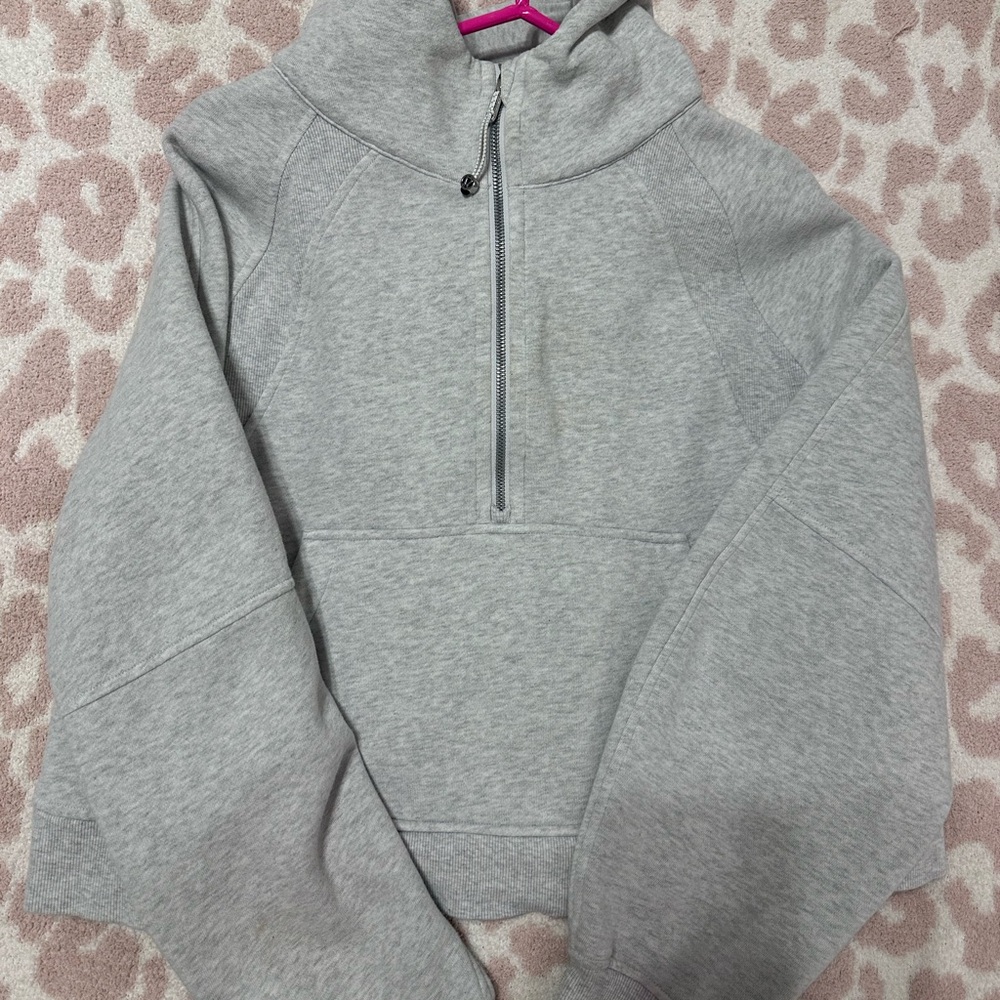 Lululemon Heather Grey 1/2 Zip Scuba